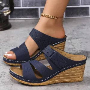 2025 Platform Sandals Women Fashion Wedges Sandals Casual Comfortable Mid Heels Open Toe Espadrilles Sandals Slip on Shoes Dressy Summer Flat
