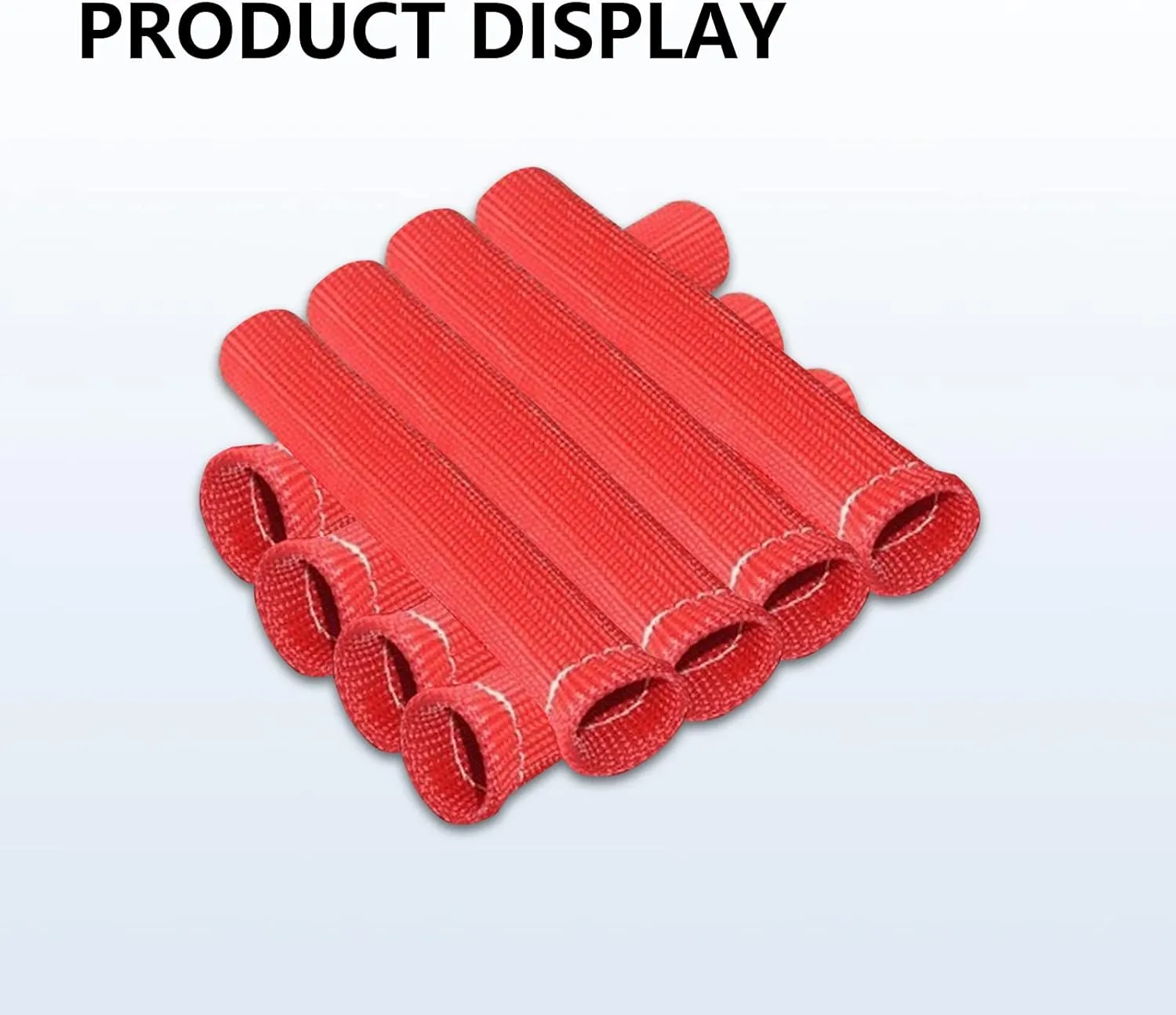 8 PCS Spark Plug Protect Boots, 1200 Degree Spark Plug Wire Boots Heat Shield Protector Sleeve, 6 Inch Heat Shield Thermal Protection Insulator Sleeve (Red)