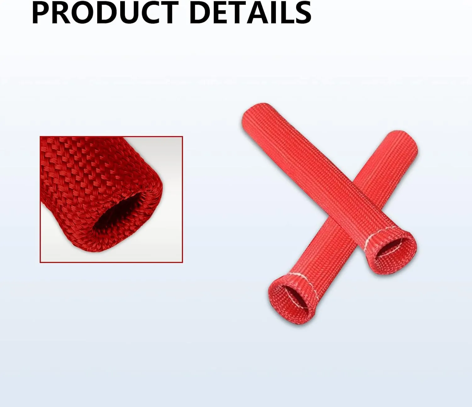 8 PCS Spark Plug Protect Boots, 1200 Degree Spark Plug Wire Boots Heat Shield Protector Sleeve, 6 Inch Heat Shield Thermal Protection Insulator Sleeve (Red)