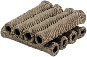 8Pcs 2500° Degree Spark Plug Wire Boots Heat Shield Protector Sleeve Cover Compatible with SBC BBC 350 454,6 Inch,Titanium (Titanium)