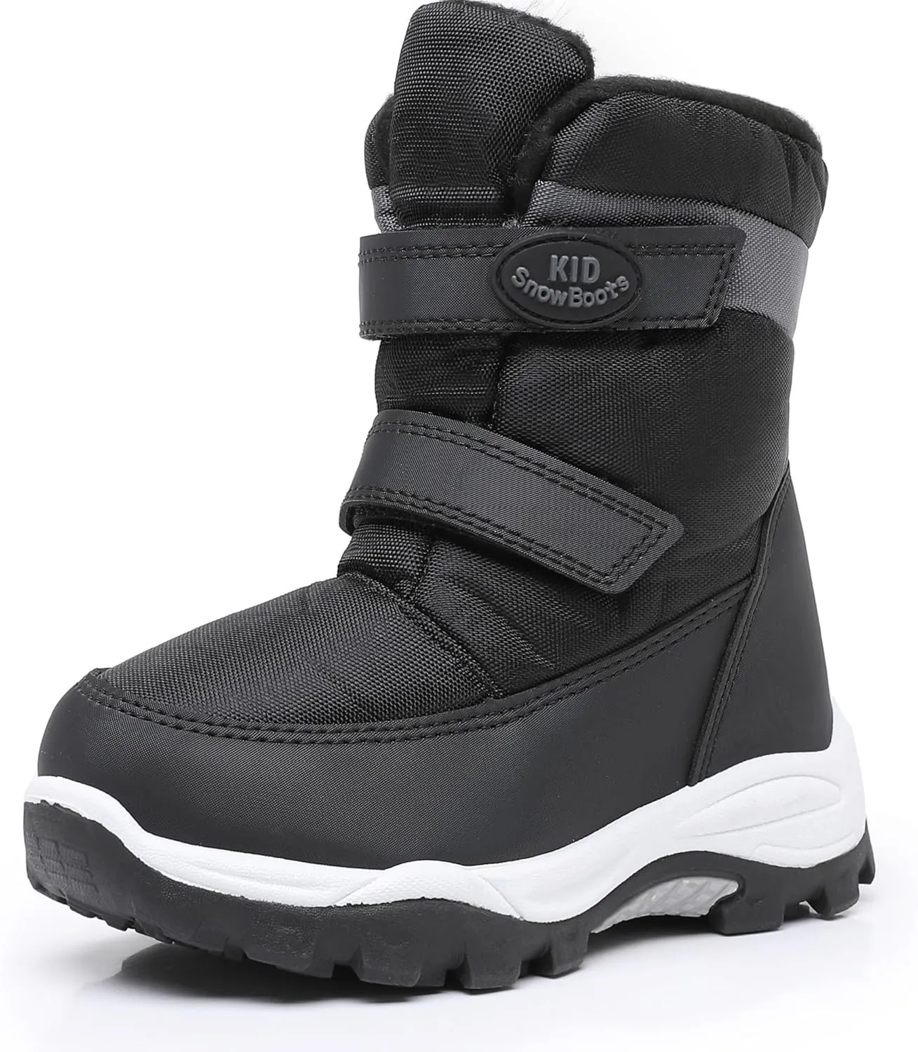 Ahannie Boys Girls Snow Boots Toddler Kids Winter Boots Water Resistant Hook Loop Cold Weather Shoes (Toddler/Little Kid)