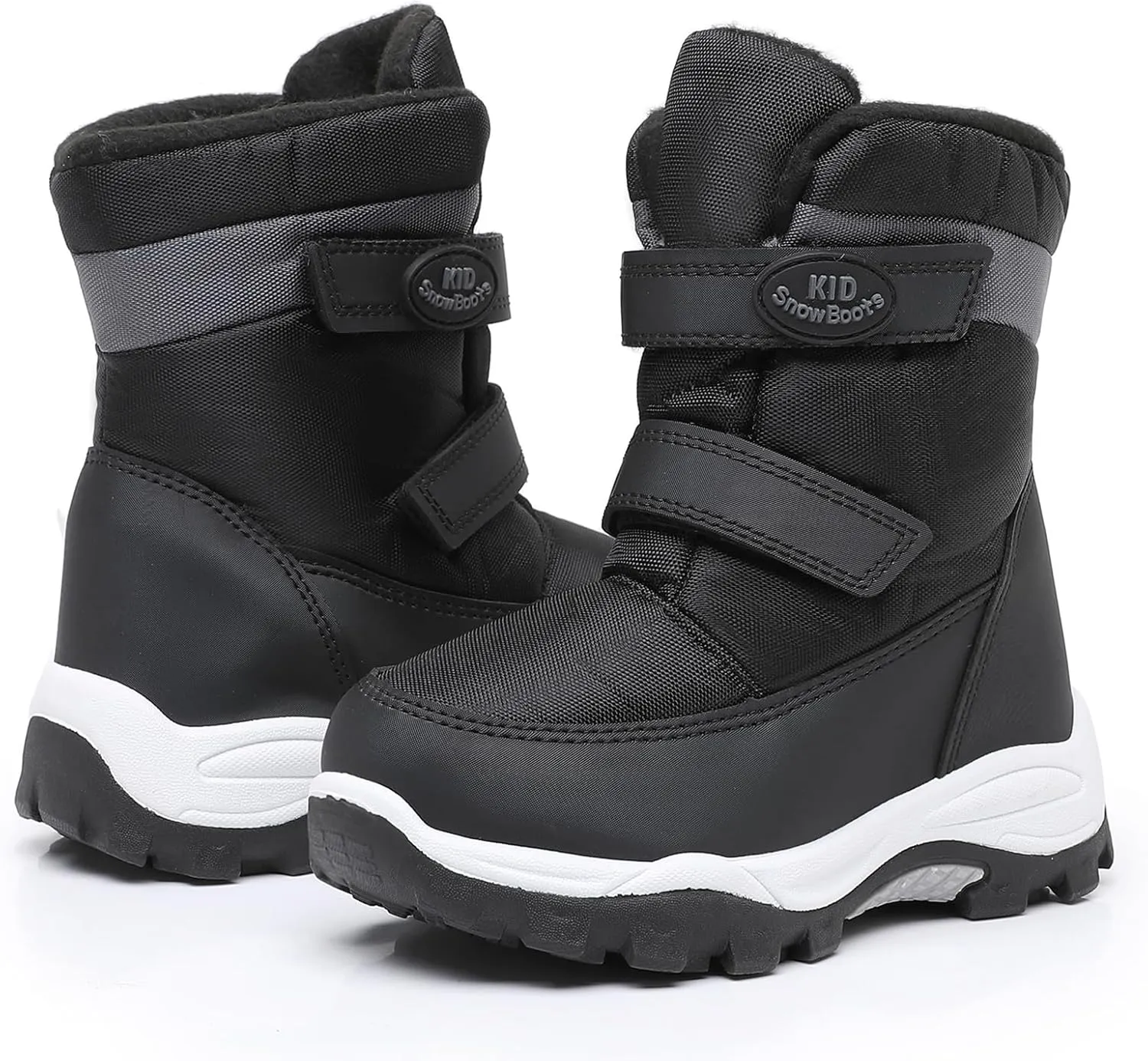 Ahannie Boys Girls Snow Boots Toddler Kids Winter Boots Water Resistant Hook Loop Cold Weather Shoes (Toddler/Little Kid)