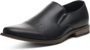 Alpine Swiss Double Diamond Mens Leather Slip-On Loafers Dress Shoes