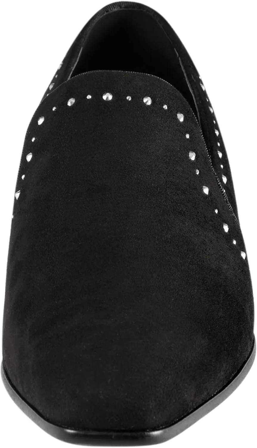 Amali Devy, Men's Dress Loafers, Slip-On Tuxedo Shoes for Men, Velvet Embellished Loafer Slippers