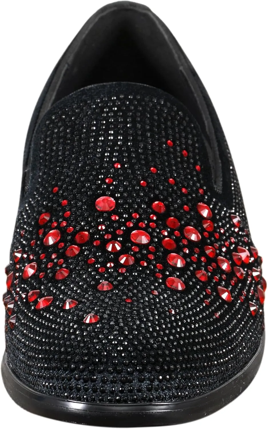 Amali Devy, Men's Dress Loafers, Slip-On Tuxedo Shoes for Men, Velvet Embellished Loafer Slippers