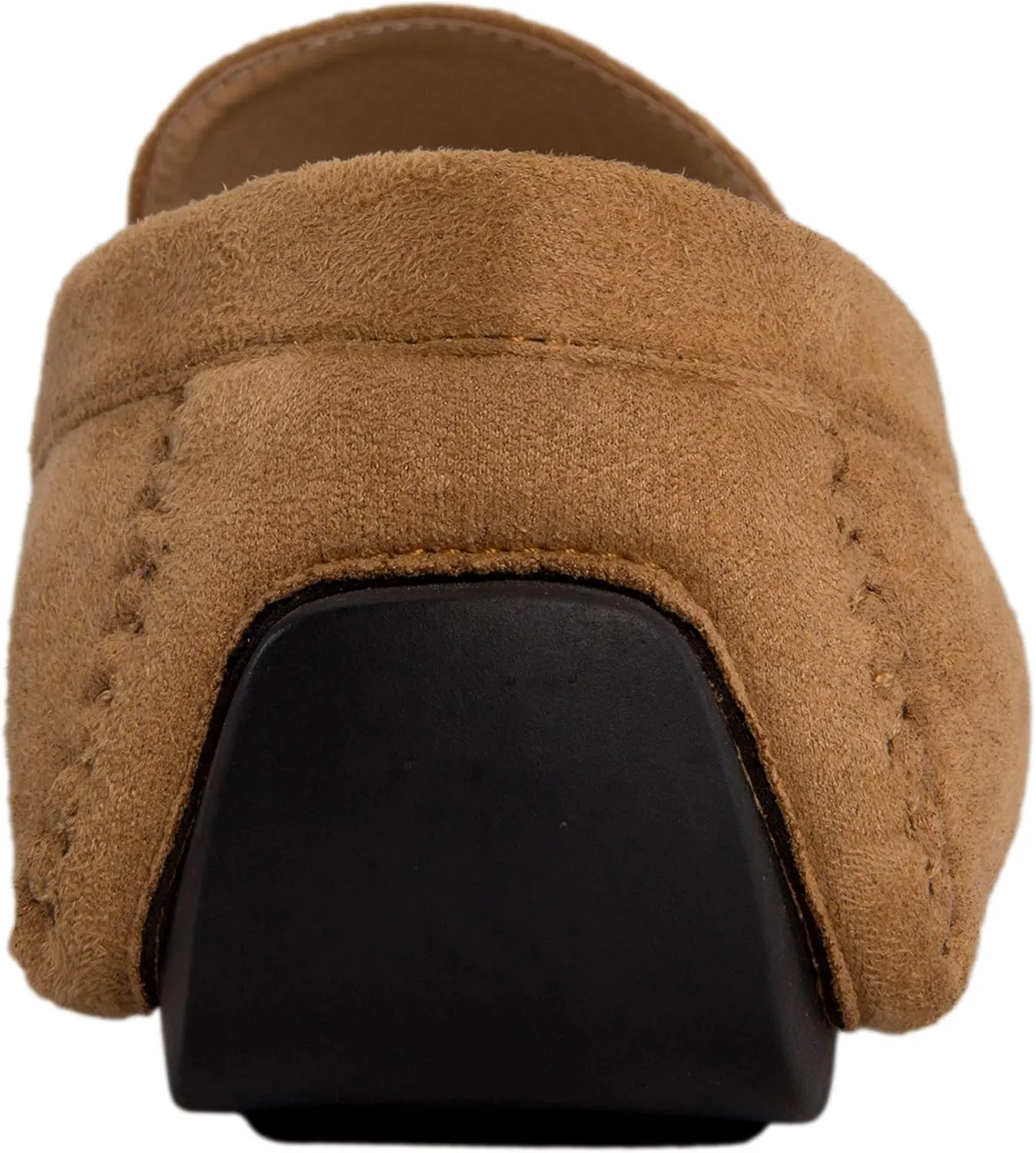 Amali Walken Men's Casual Slip-On Loafers, Driving Moccasin Shoes for Men with Silver Buckle, Available in Plush Microfiber and PU Leather