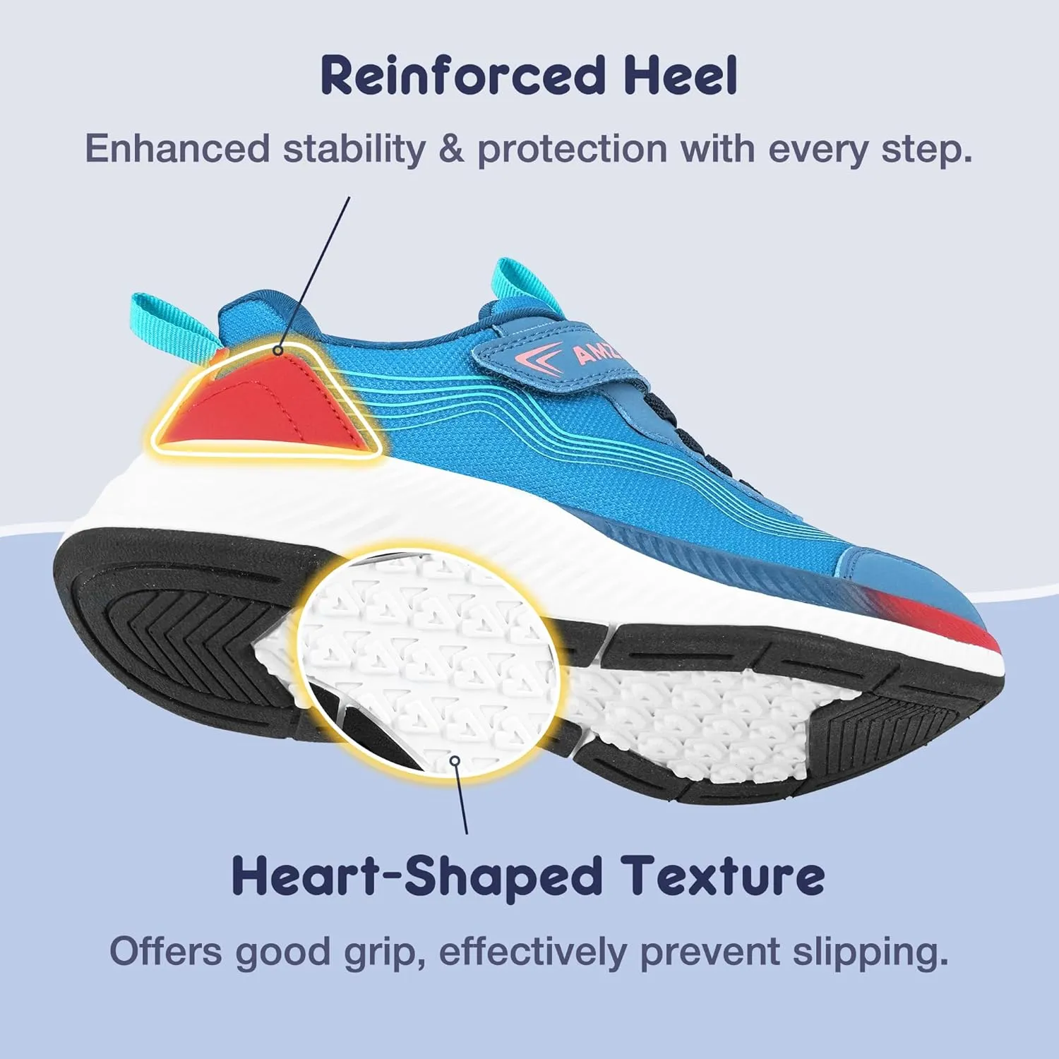 AMZZPIK Boys Girls Tennis Shoes Kids Slip On Sneakers Lightweight Running Walking Sports Shoe for Little Kid/Big Kid