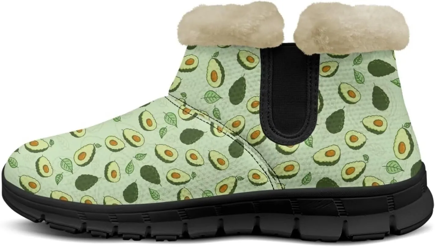 Ankle Boots for Women Waterproof Anti-Slip Winter Warm Fur Lined Snow Boot Outdoor Insulated Slip On Booties Shoes for Hiking Work