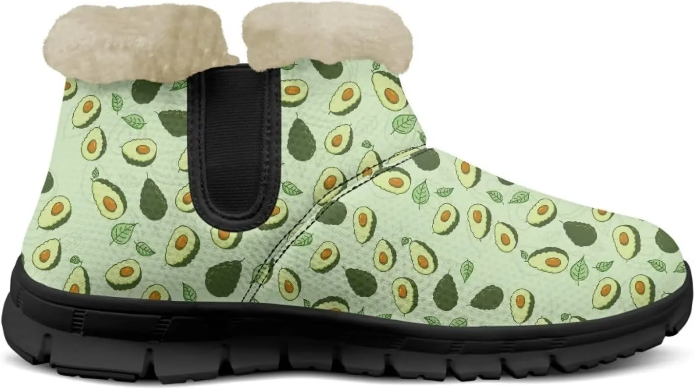 Ankle Boots for Women Waterproof Anti-Slip Winter Warm Fur Lined Snow Boot Outdoor Insulated Slip On Booties Shoes for Hiking Work