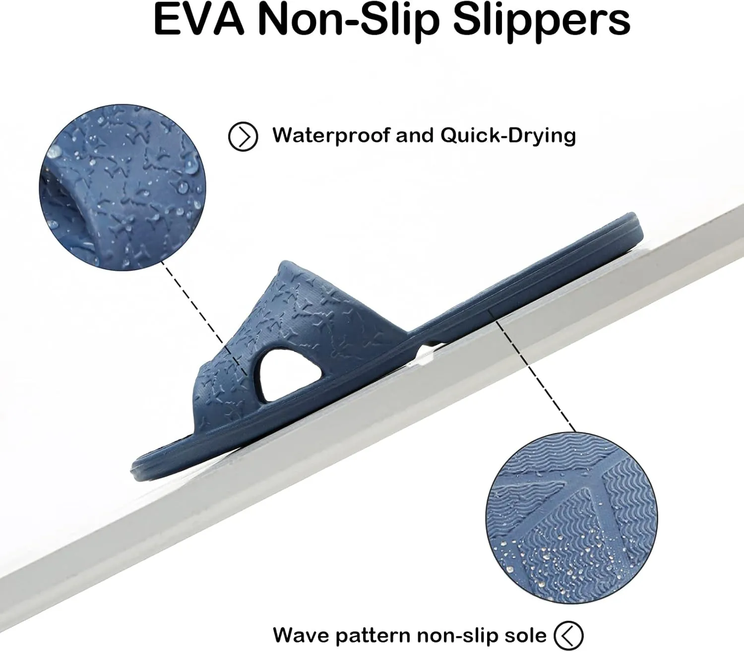Anmerl Travel Slippers for Women and Men, Portable Foldable Slippers with Cotton Storage Bag, Soft Comfy Non-Slip Quick Dry House Bathroom Shower Shoes Spa Gym Swimming Beach Sandals