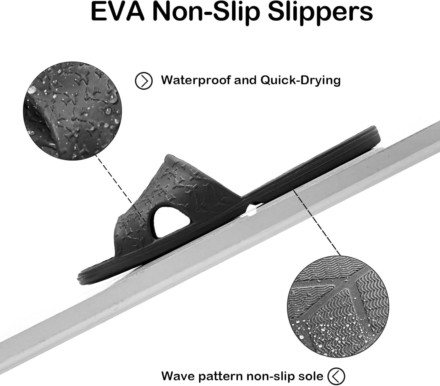 Anmerl Travel Slippers for Women and Men, Portable Foldable Slippers with Cotton Storage Bag, Soft Comfy Non-Slip Quick Dry House Bathroom Shower Shoes Spa Gym Swimming Beach Sandals