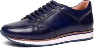 Anthony Veer Barack Court Sneakers for Men | Calfskin Leather Upper | Cushioned Ortholite Footbed & Rubber Outsole