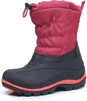 Apakowa Boys Girls Snow Boots Outdoor Slip Resistant Insulated Waterproof Winter Snow Boots (Toddler/Little Kid/Big Kid)