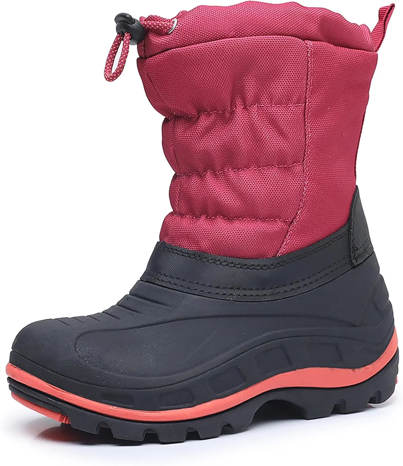 Apakowa Boys Girls Snow Boots Outdoor Slip Resistant Insulated Waterproof Winter Snow Boots (Toddler/Little Kid/Big Kid)