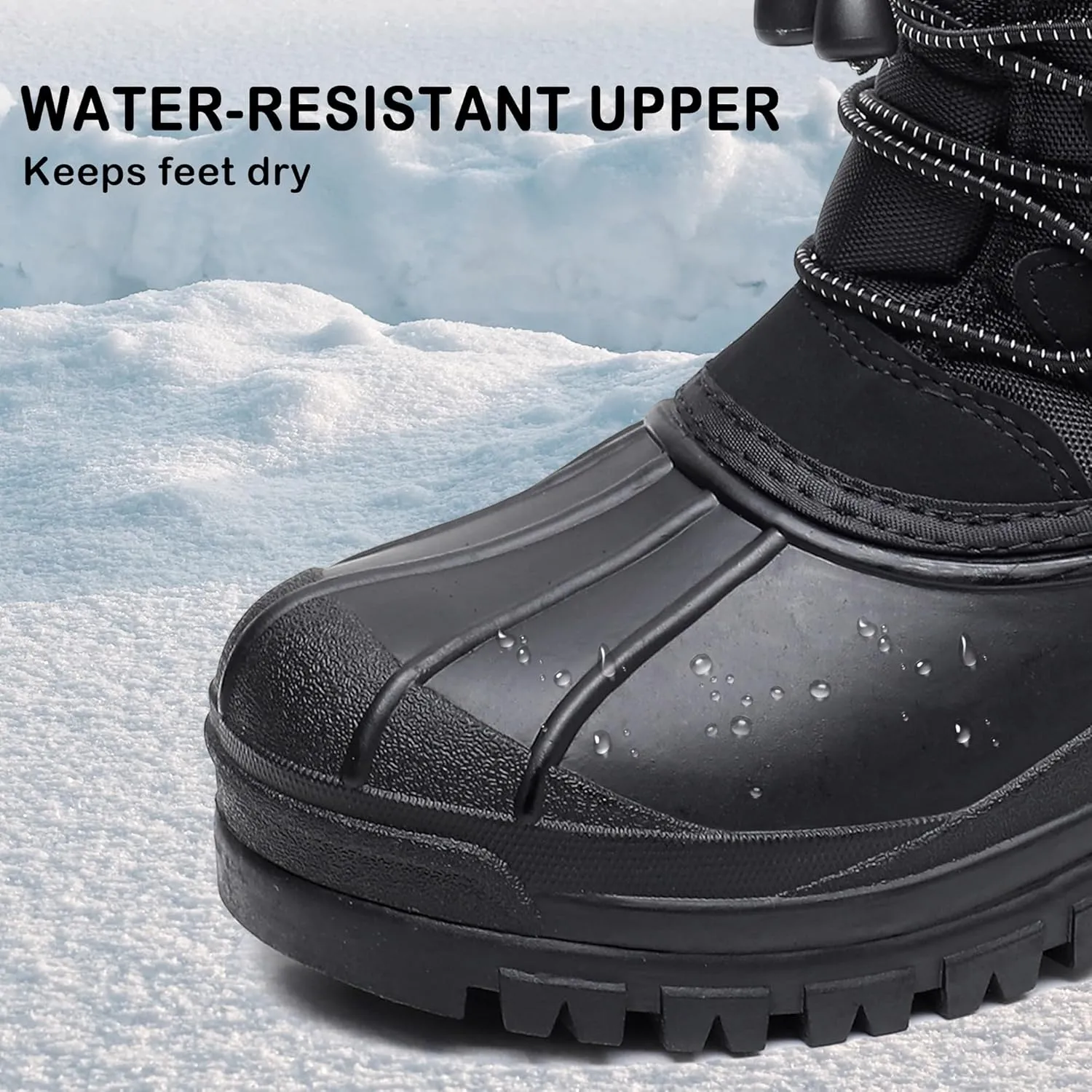 Apakowa Kids Boys Girls Winter Snow Boots Waterproof Outdoor Insulated Snow Boots (Little Kid/Big Kid)