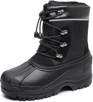 Apakowa Kids Boys Girls Winter Snow Boots Waterproof Outdoor Insulated Snow Boots (Little Kid/Big Kid)