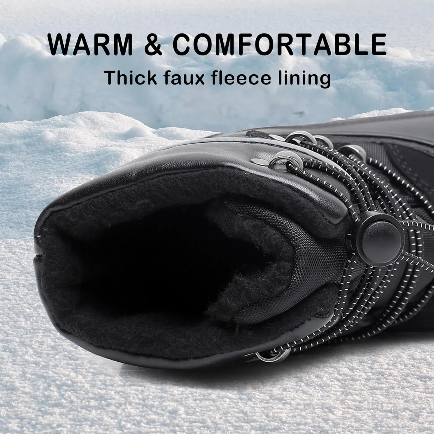 Apakowa Kids Boys Girls Winter Snow Boots Waterproof Outdoor Insulated Snow Boots (Little Kid/Big Kid)