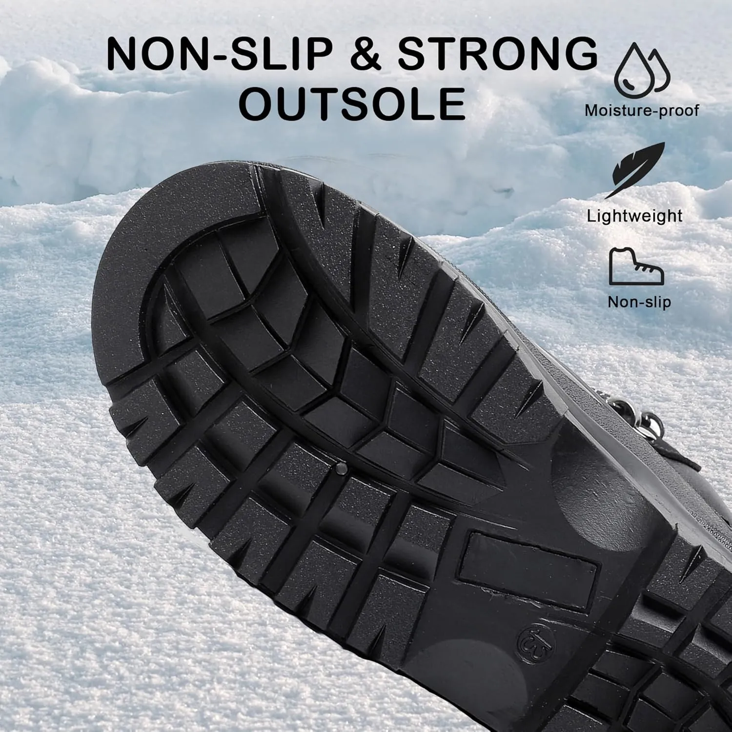 Apakowa Kids Boys Girls Winter Snow Boots Waterproof Outdoor Insulated Snow Boots (Little Kid/Big Kid)