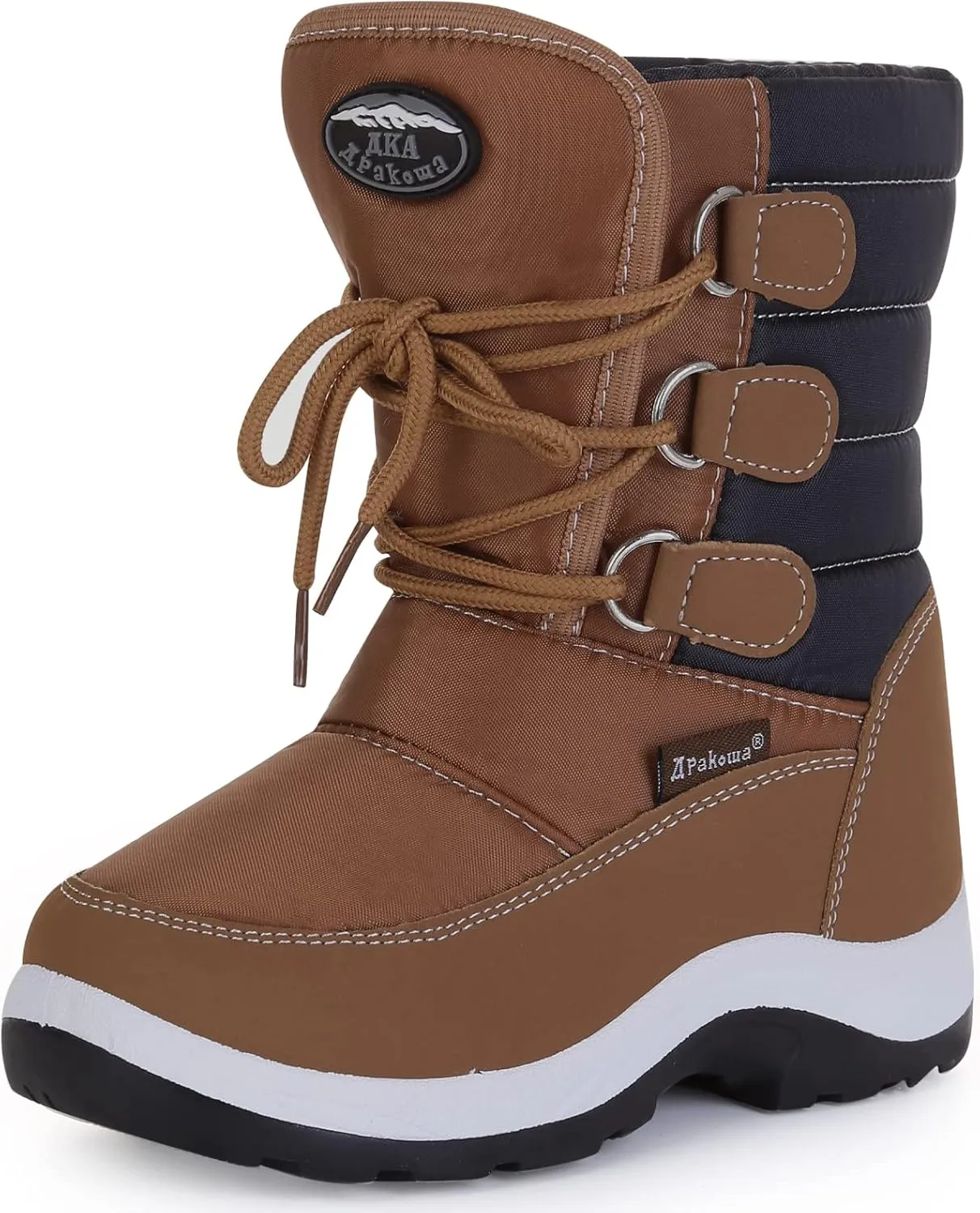 Apakowa Kids Girls Insulated Fur Winter Warm Snow Boots (Toddler/Little Kid)