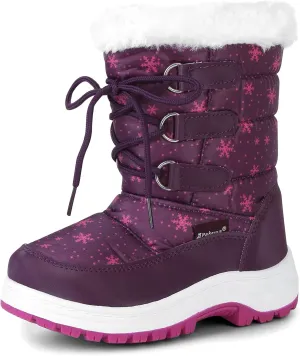 Apakowa Kids Girls Insulated Fur Winter Warm Snow Boots (Toddler/Little Kid)