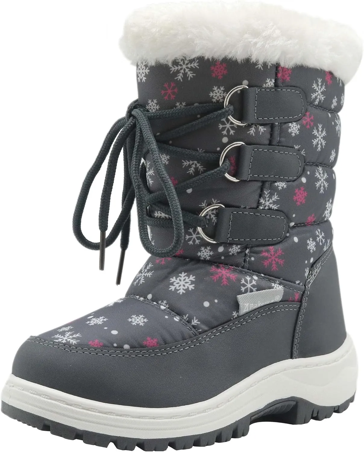 Apakowa Kids Girls Insulated Fur Winter Warm Snow Boots (Toddler/Little Kid)