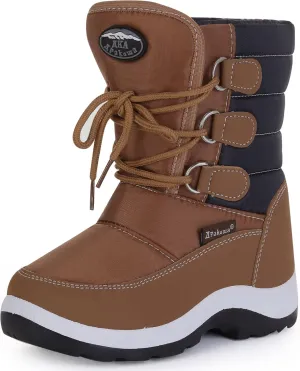 Apakowa Kids Girls Insulated Fur Winter Warm Snow Boots (Toddler/Little Kid)