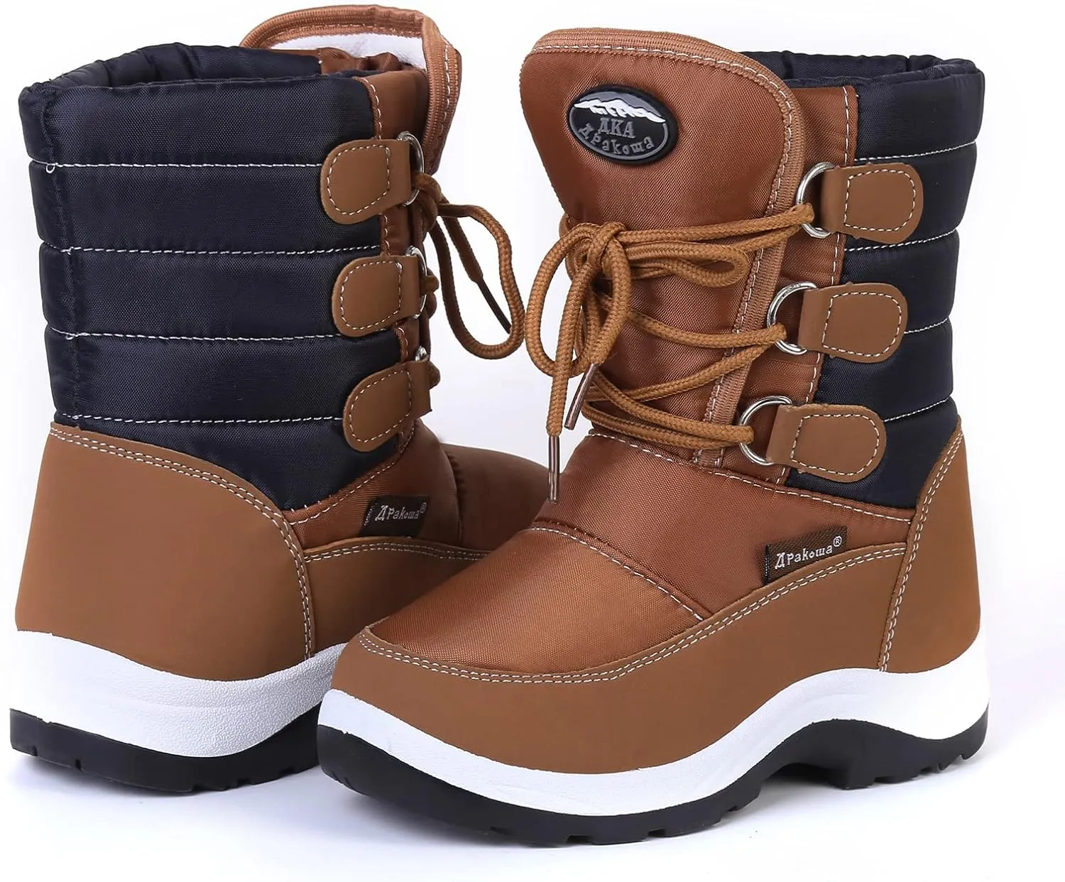 Apakowa Kids Girls Insulated Fur Winter Warm Snow Boots (Toddler/Little Kid)