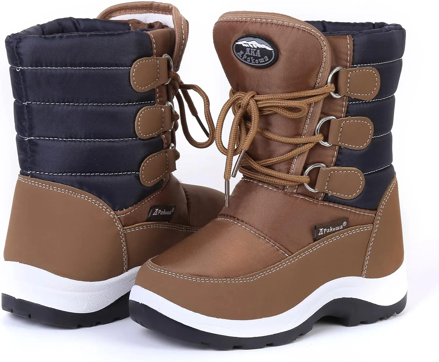 Apakowa Kids Girls Insulated Fur Winter Warm Snow Boots (Toddler/Little Kid)
