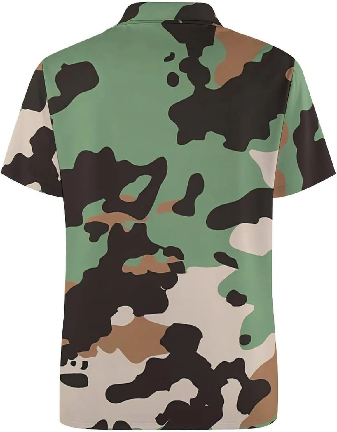 Army Green Camouflage Women's Polo Shirts Short Sleeve Golf Shirts Casual Athletic Tennis Tops Summer Blouses