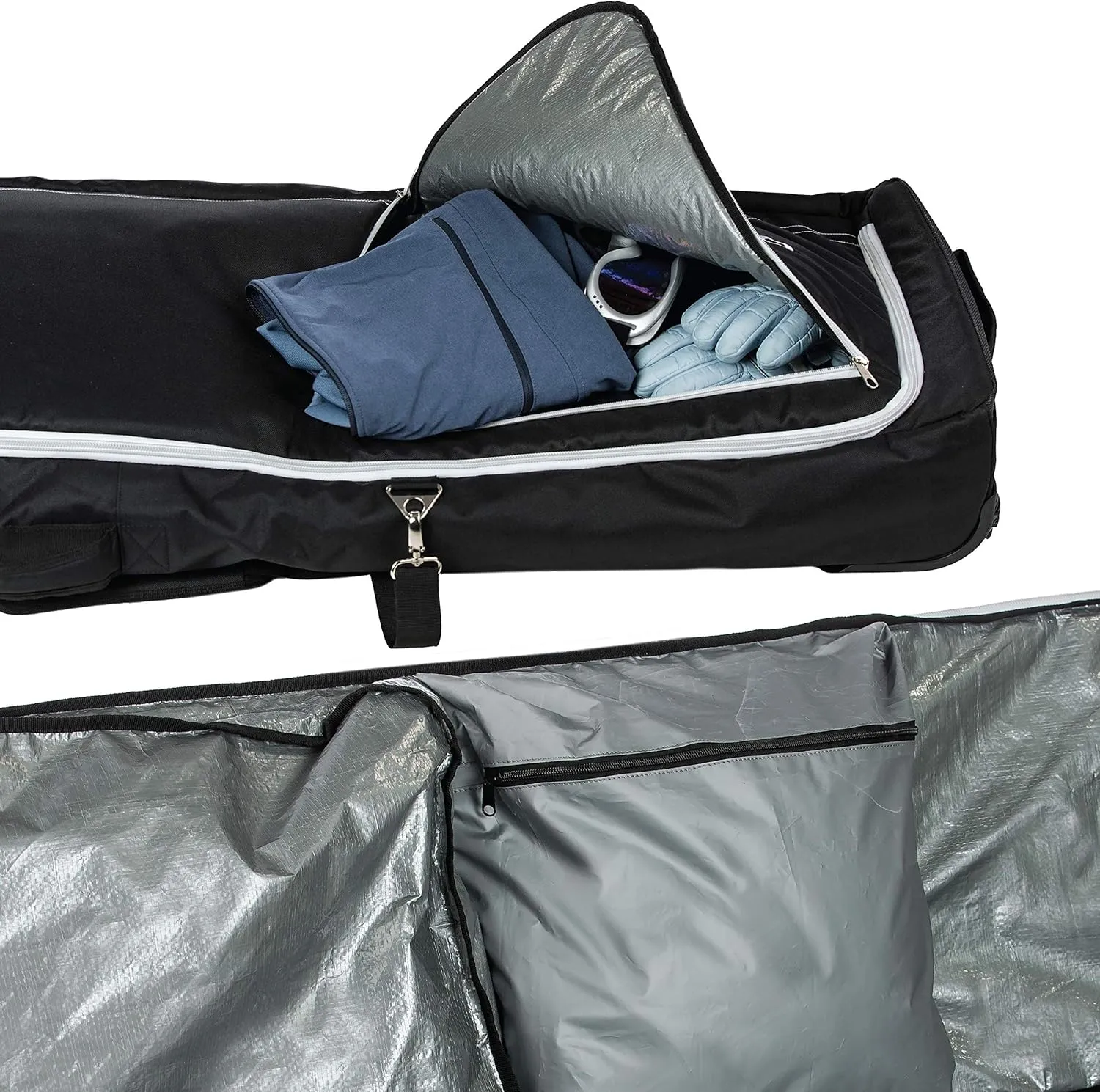 Athletico Conquest Padded Snowboard Bag With Wheels - Travel Bag for Single Snowboard and Snowboard Boots