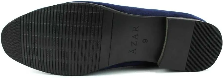 AZAR MAN Men's Velvet Slip On Loafer Dress Shoes Tudors