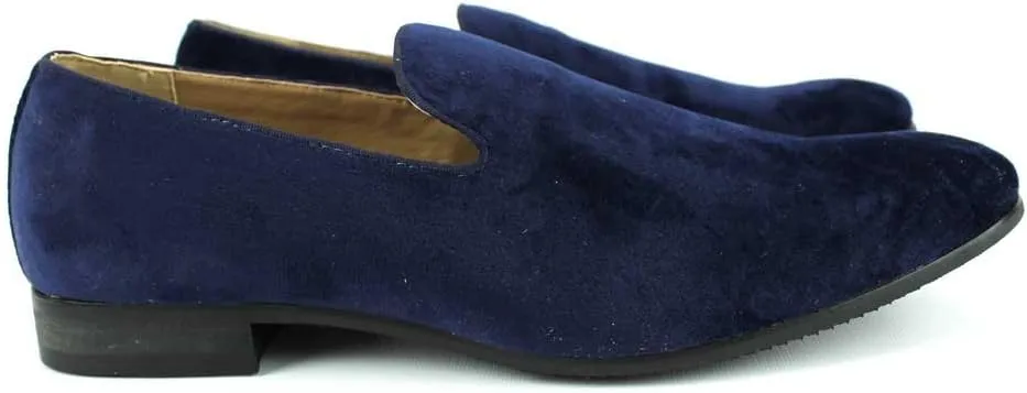 AZAR MAN Men's Velvet Slip On Loafer Dress Shoes Tudors