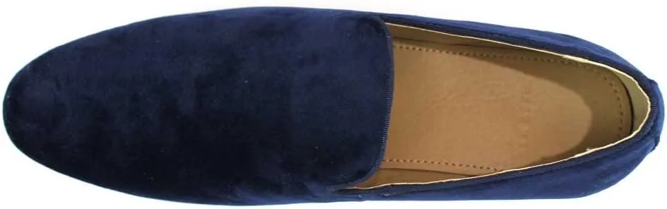 AZAR MAN Men's Velvet Slip On Loafer Dress Shoes Tudors