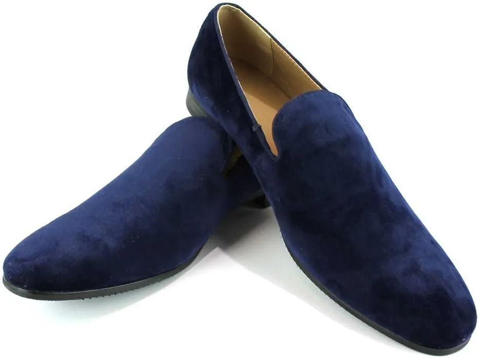 AZAR MAN Men's Velvet Slip On Loafer Dress Shoes Tudors