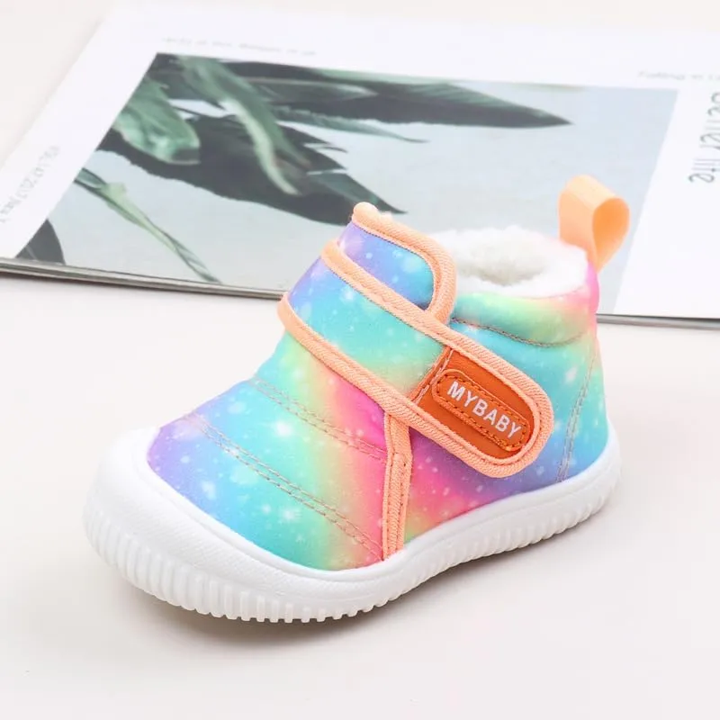 Baby Winter Snow Boots for Toddlers 1-3 Years Anti-Slip Outdoor Booties with Plush Faux Fur Lining, Lightweight & Warm for Boys & Girls