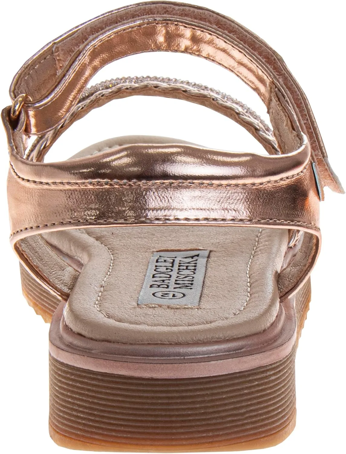 Badgley Mischka Girls Wedge Sandals Espadrilles Summer Dress Platform Sandals Wedding Sandals for Little Kid to Big Kid