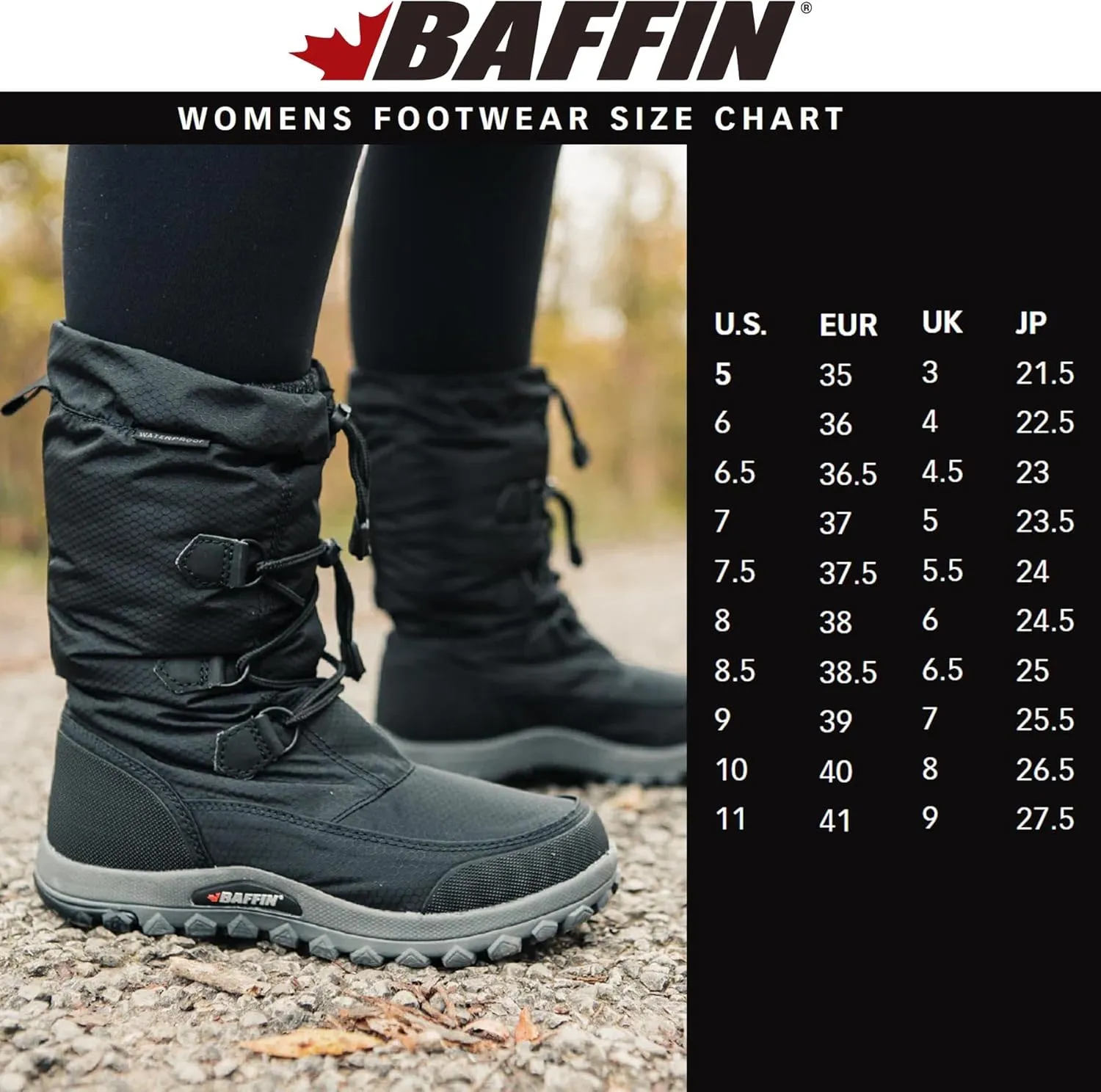 Baffin Women's ICE LIGHT Tall Waterproof Insulated Lightweight Tundra-Rated Slip Resistant Cold Weather Winter Snow Boots