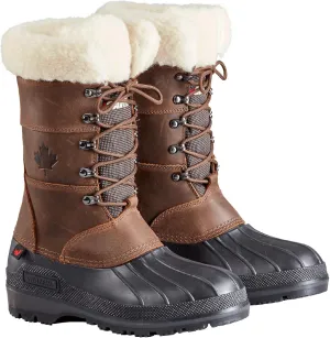 Baffin Women's MAPLE LEAF Tall Waterproof Insulated Lightweight Leather Lace-Up Arctic-Rated Cold Weather Winter Snow Boots