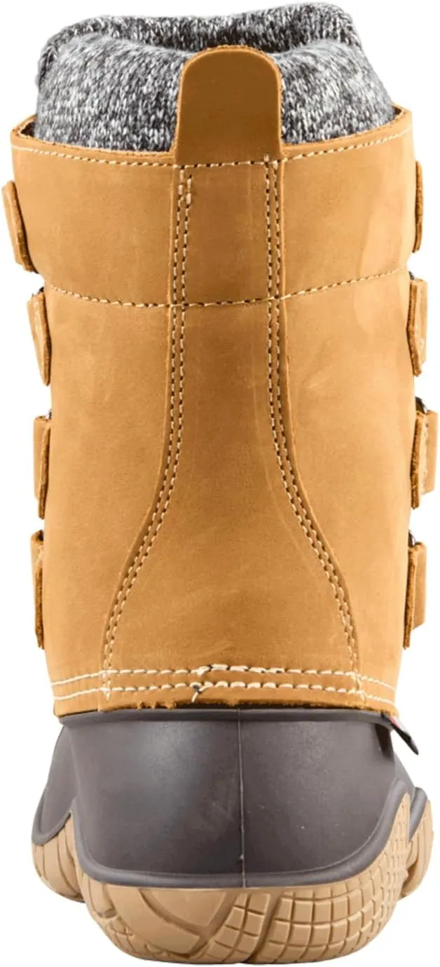 Baffin Women's YELLOWKNIFE CUFF Waterproof Insulated Mid-Height Snow Boots, Full-Grain Leather Upper, Flexible Rubber Base