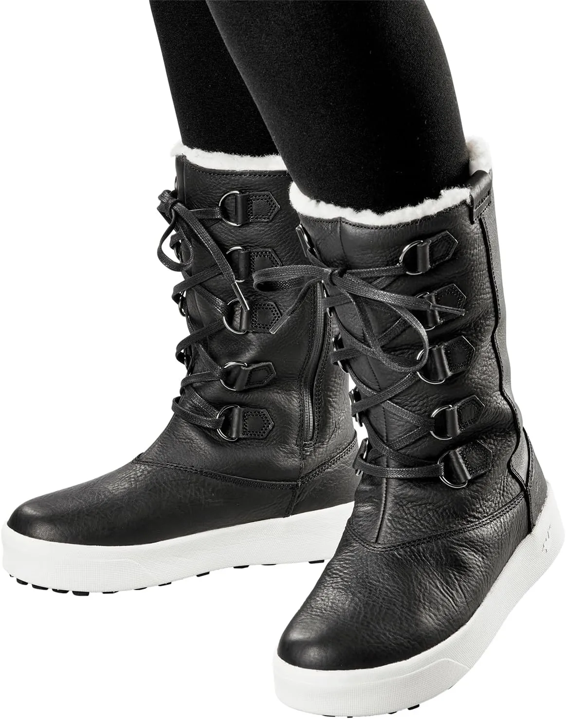 Baffin Women's YORKVILLE Waterproof Insulated Tall-Height Winter Snow Boots, Leather Upper, Wool Lining, Slip-Resistant Base