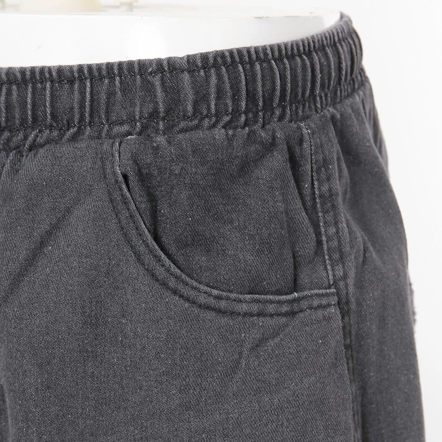 Baggy Jean Shorts for Men Casual Loose Fit Hip Hop Skateboard Denim Shorts Streetwear