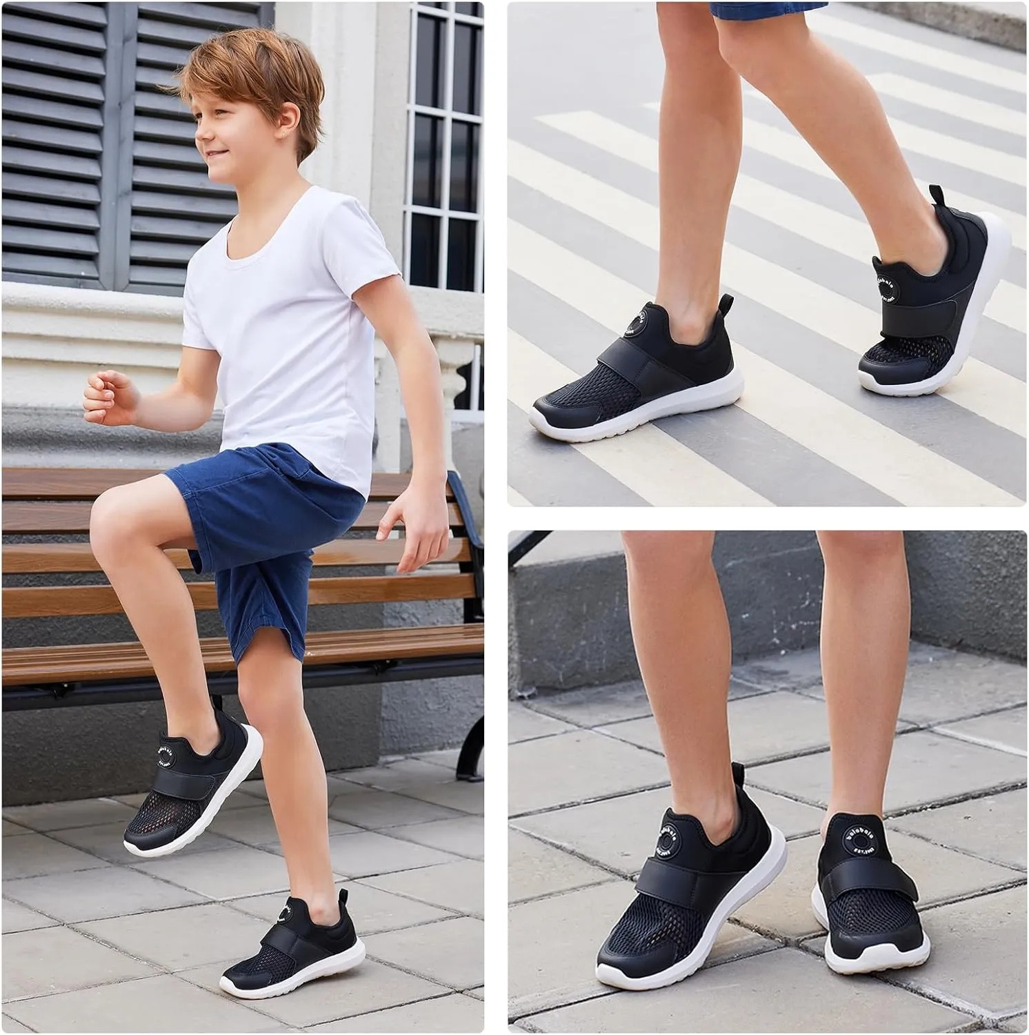 Balabala Kids Boys Girls Sneakers Running Tennis Shoes Lightweight Breathable Athletic Sports