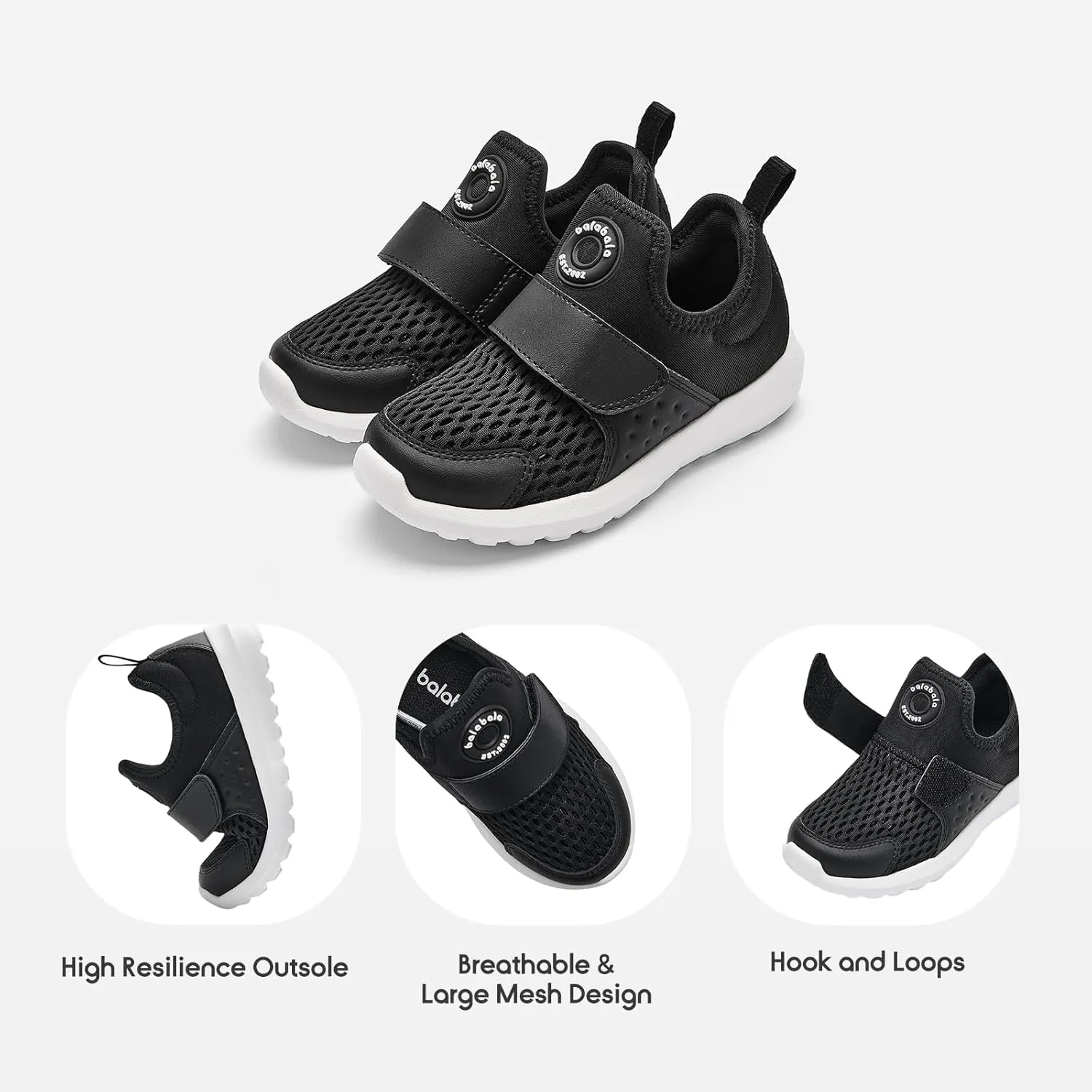 Balabala Kids Boys Girls Sneakers Running Tennis Shoes Lightweight Breathable Athletic Sports