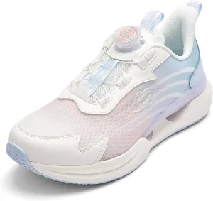 Balabala Kids Turn-Lock Sneakers Girls Boys Cool Running Tennis Shoes Lightweight Breathable Fashion Athletic Sports