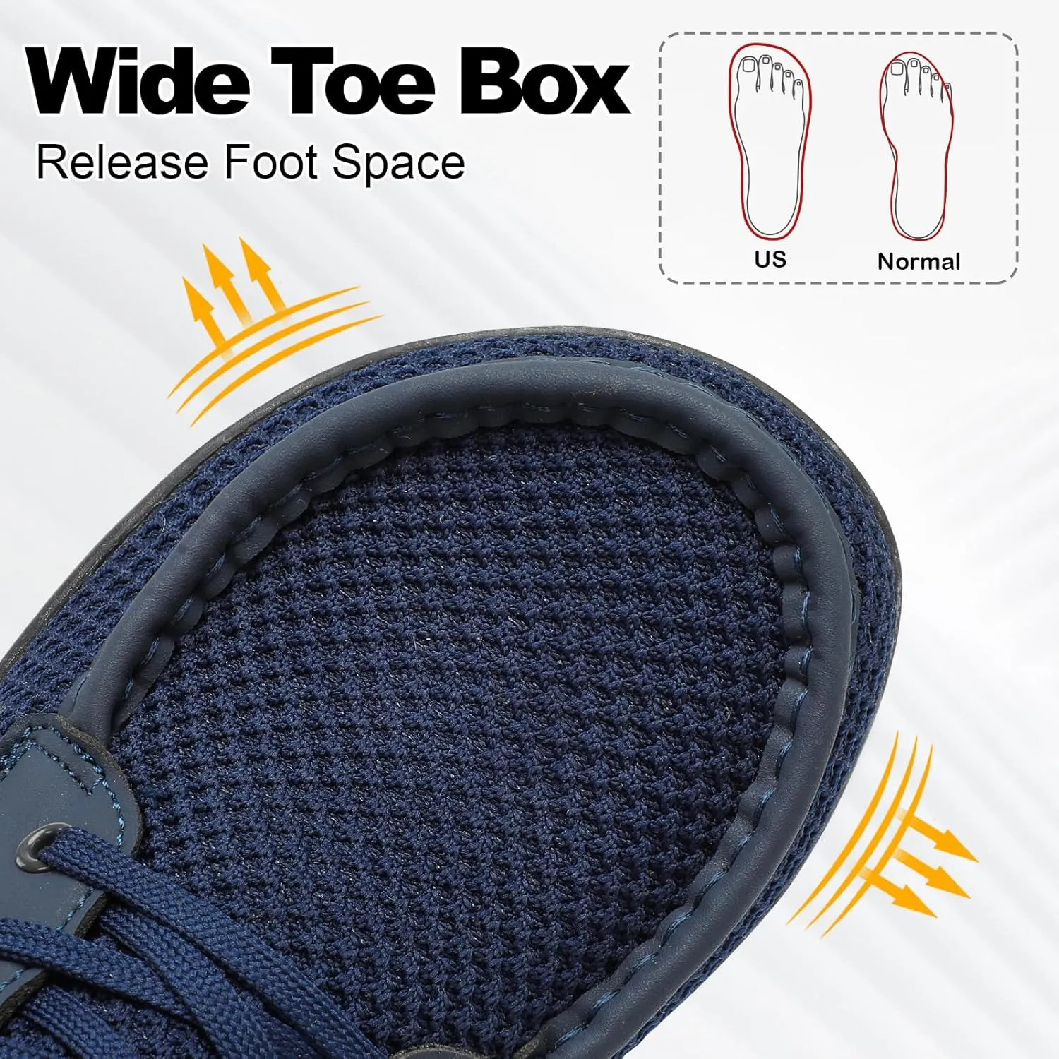 BARERUN Men's Barefoot Slip on Walking Shoes Wide Toe Box Running Shoes Casual Fashion Sneakers Comfortable Light-Weight Men's Loafers Business Dress Shoes for Driving Jogging Wedding Church Office