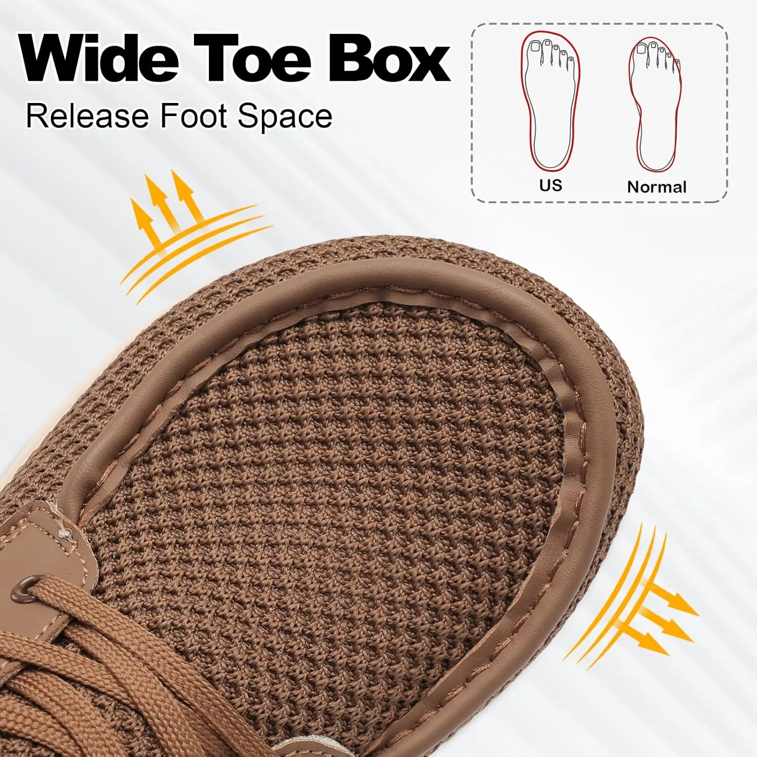 BARERUN Men's Barefoot Slip on Walking Shoes Wide Toe Box Running Shoes Casual Fashion Sneakers Comfortable Light-Weight Men's Loafers Business Dress Shoes for Driving Jogging Wedding Church Office
