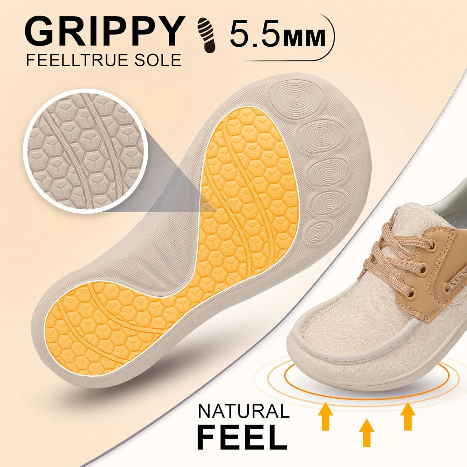 BARERUN Womens Walking Shoes Barefoot Minimalist Trail Running Shoes Wide Toe Zero Drop Tennis Sneakers for Jogging Hiking Athletic Lightweight Cross Training Shoes for Gym Office Driving