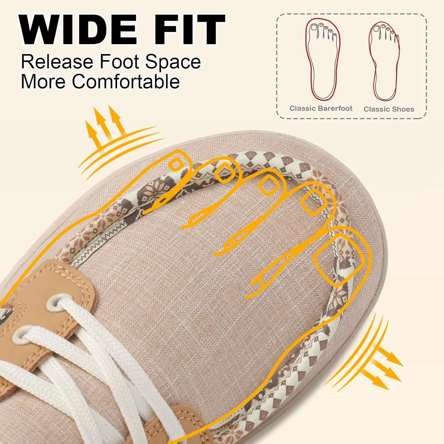 BARERUN Womens Walking Shoes Barefoot Minimalist Trail Running Shoes Wide Toe Zero Drop Tennis Sneakers for Jogging Hiking Athletic Lightweight Cross Training Shoes for Gym Office Driving