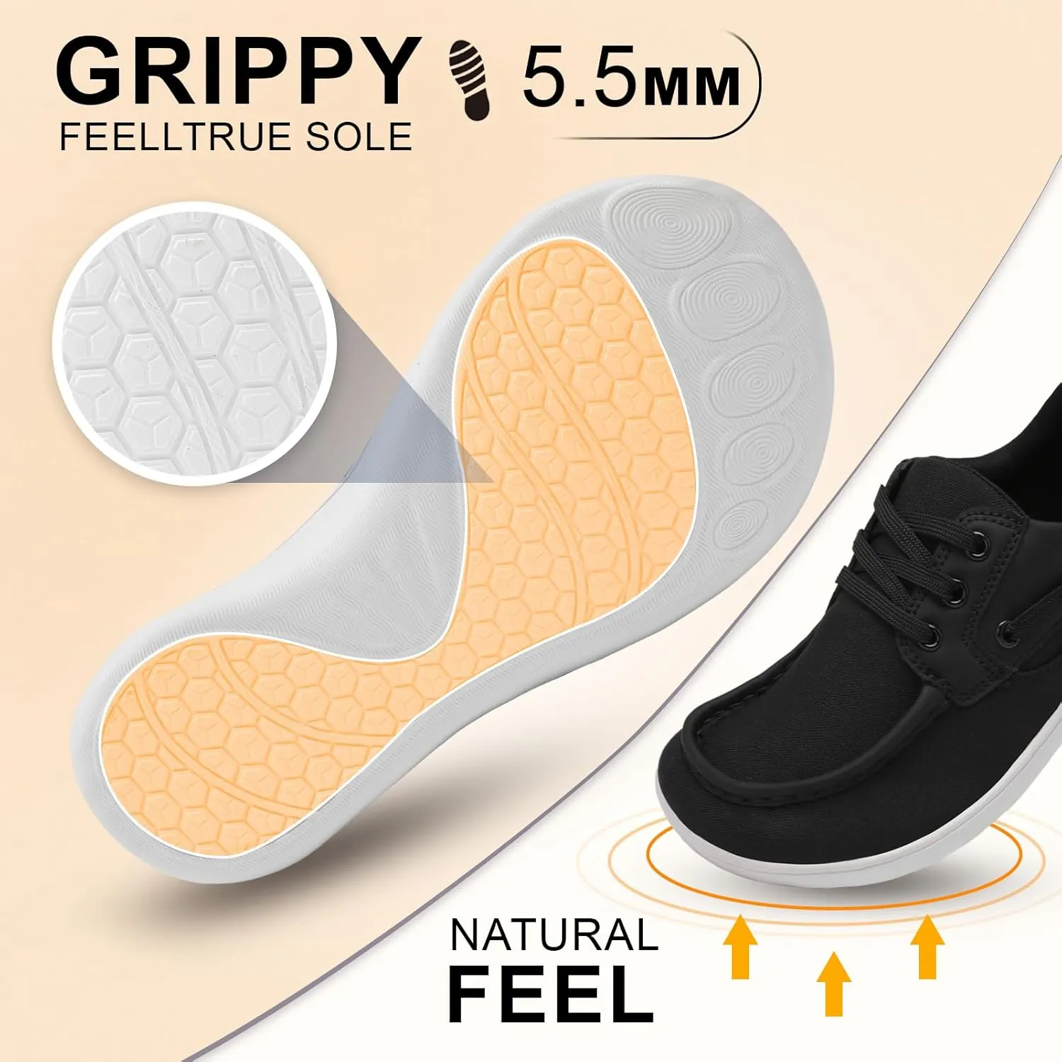 BARERUN Womens Walking Shoes Barefoot Minimalist Trail Running Shoes Wide Toe Zero Drop Tennis Sneakers for Jogging Hiking Athletic Lightweight Cross Training Shoes for Gym Office Driving