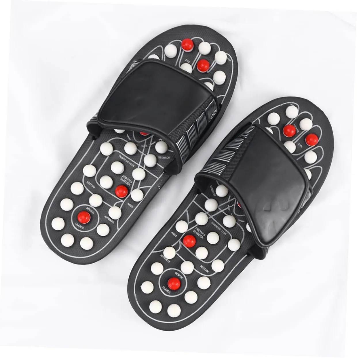 Beaupretty Foot Health Massage Shoes 's Reflexology Sandals Plantar Relief Rotating Tai Chi Gossip Portable Foot Size 40-41